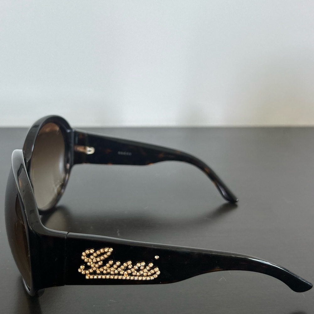 Gucci Tortoise Strass Crystal Sunglasses